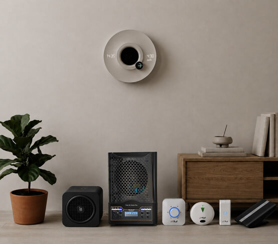 Comparison with floor-standing purifiers